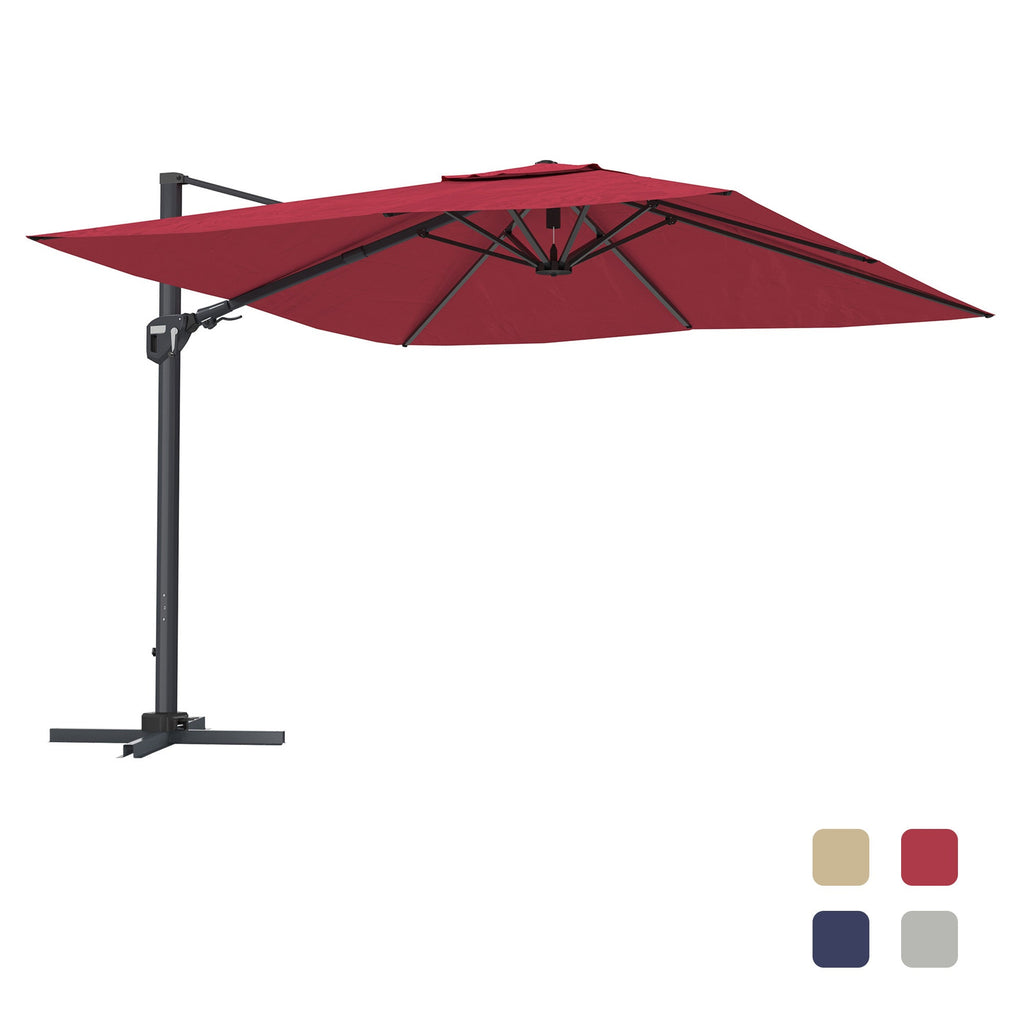 11' Outdoor Square Double Top Patio Umbrella, Base Not Included