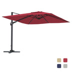 11' Outdoor Square Double Top Patio Umbrella, Base Not Included