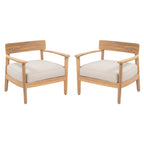 Mallorca Acacia Wood Club Chair With Seat Cushion