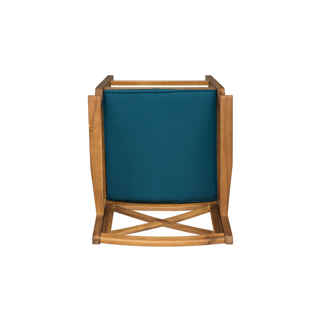 Perla Outdoor Acacia Wood Barstools, Set of 2