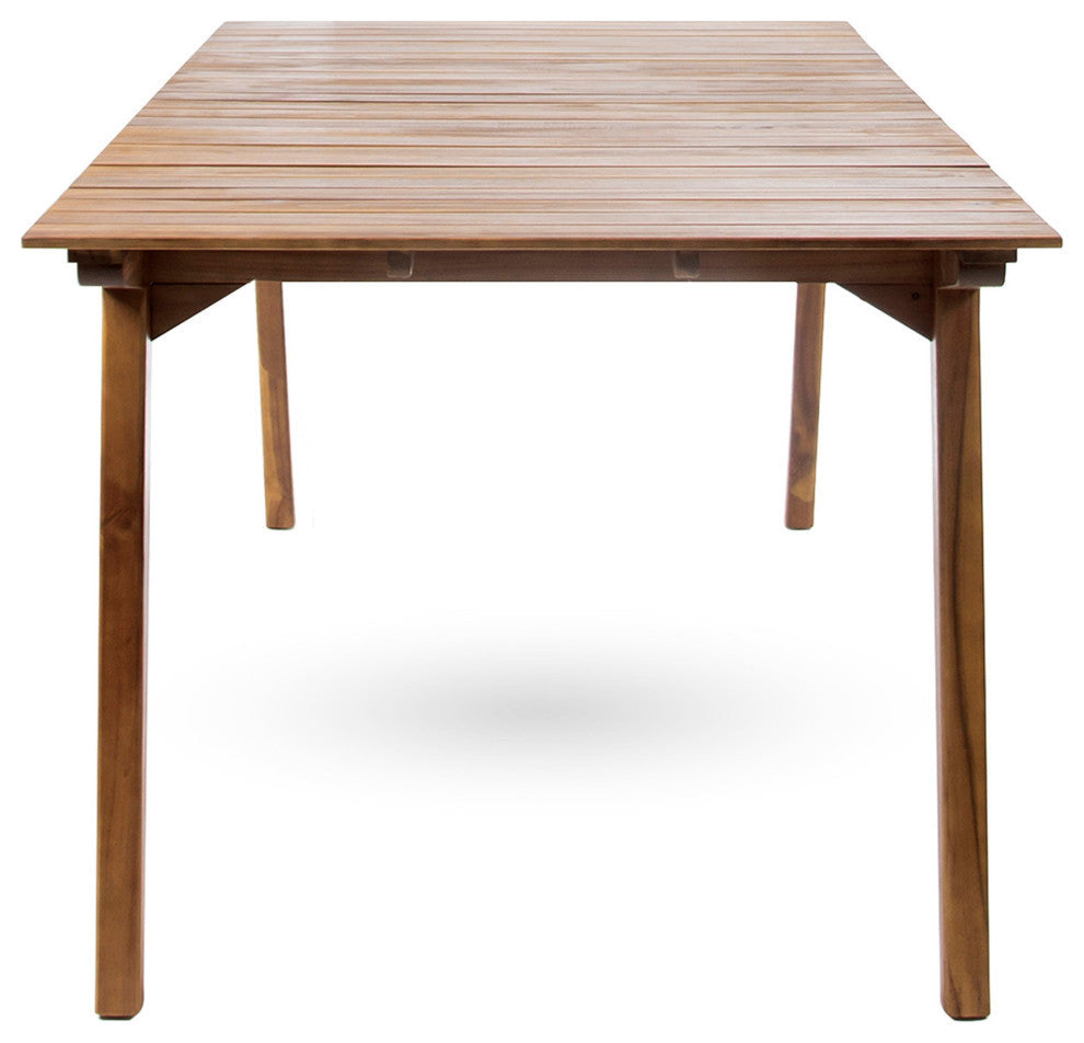 6-Seat Acacia Wood Outdoor Dining Set