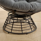 360° Swivel Indoor Outdoor Wicker Papasan Chair with Soft Thick Cushion