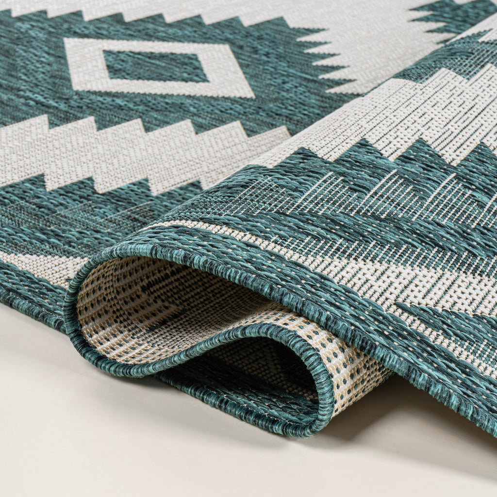 Lior Geometric Moroccan Diamond Indoor/Outdoor Runner Rug