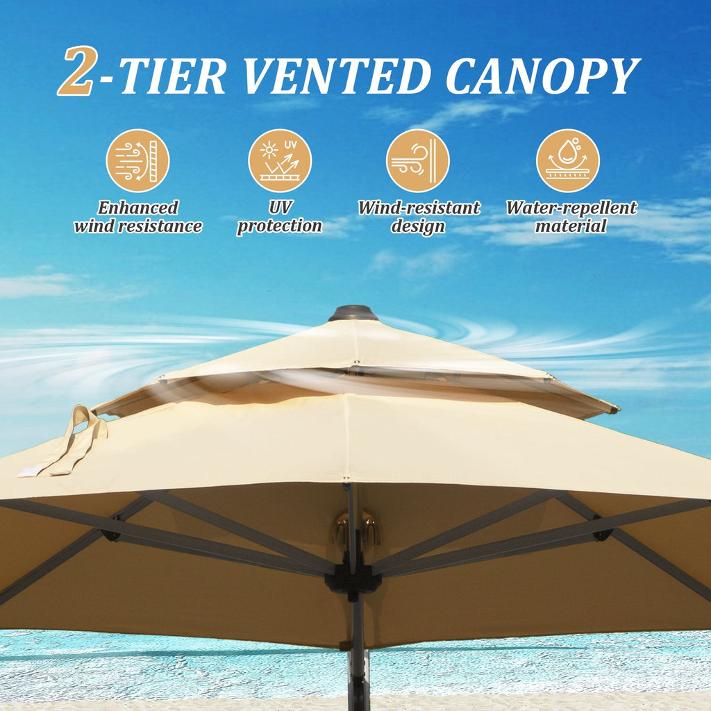 Round Cantilever Umbrella with Center Pole, Base Not Included