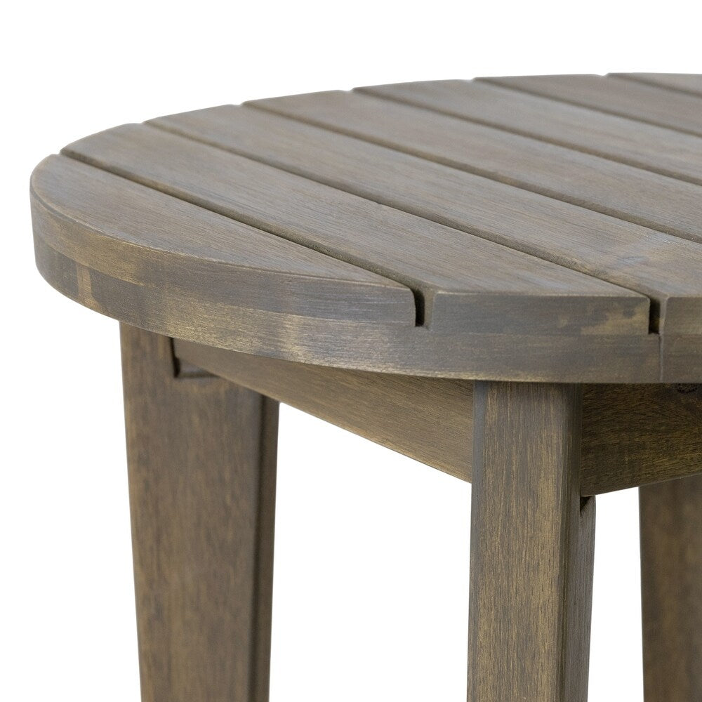 Rhythmus 3-Piece Outdoor Chat Set with 2 Curved Chairs Design and Slatted Table Top