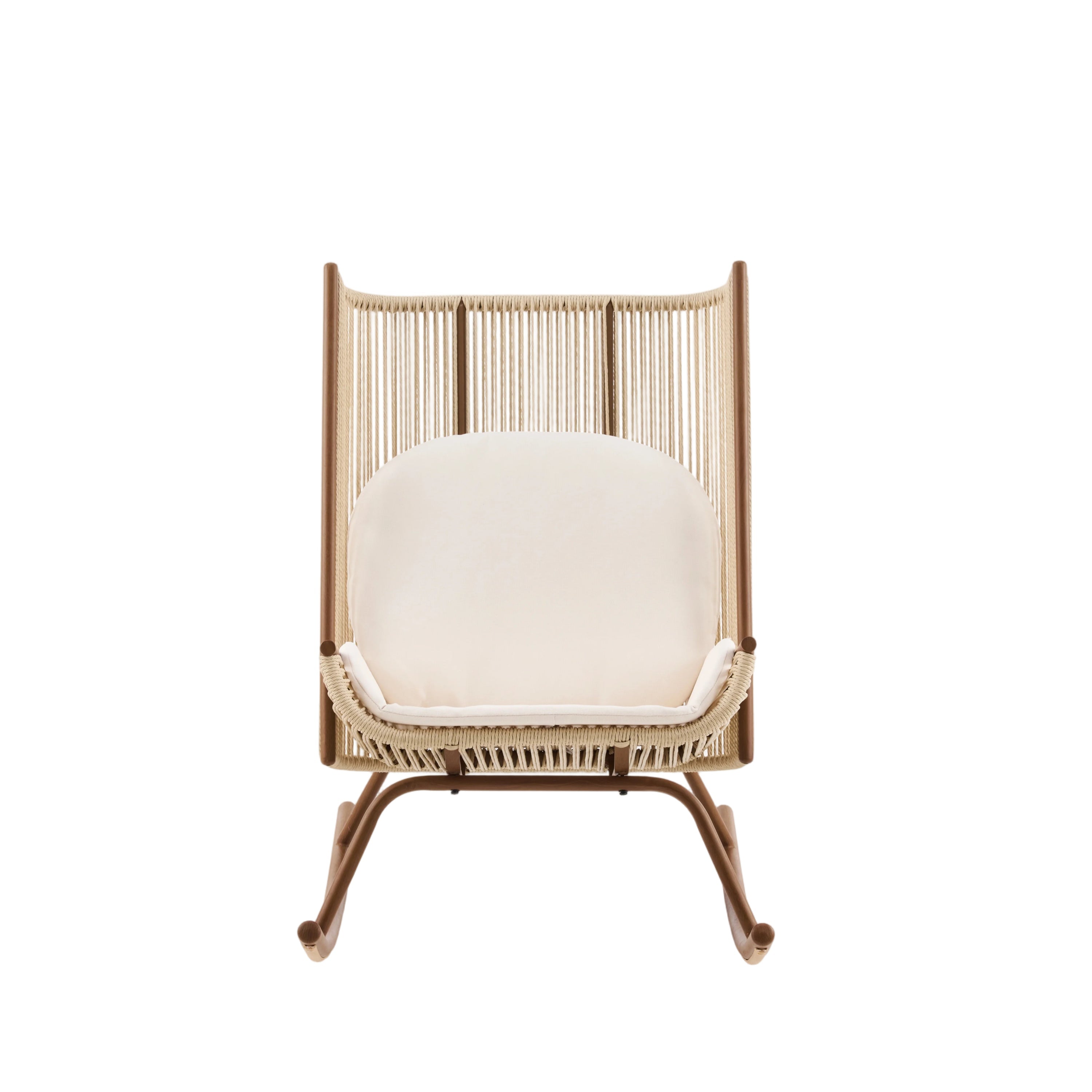 High Square Back Modern Outdoor Rocking Chair