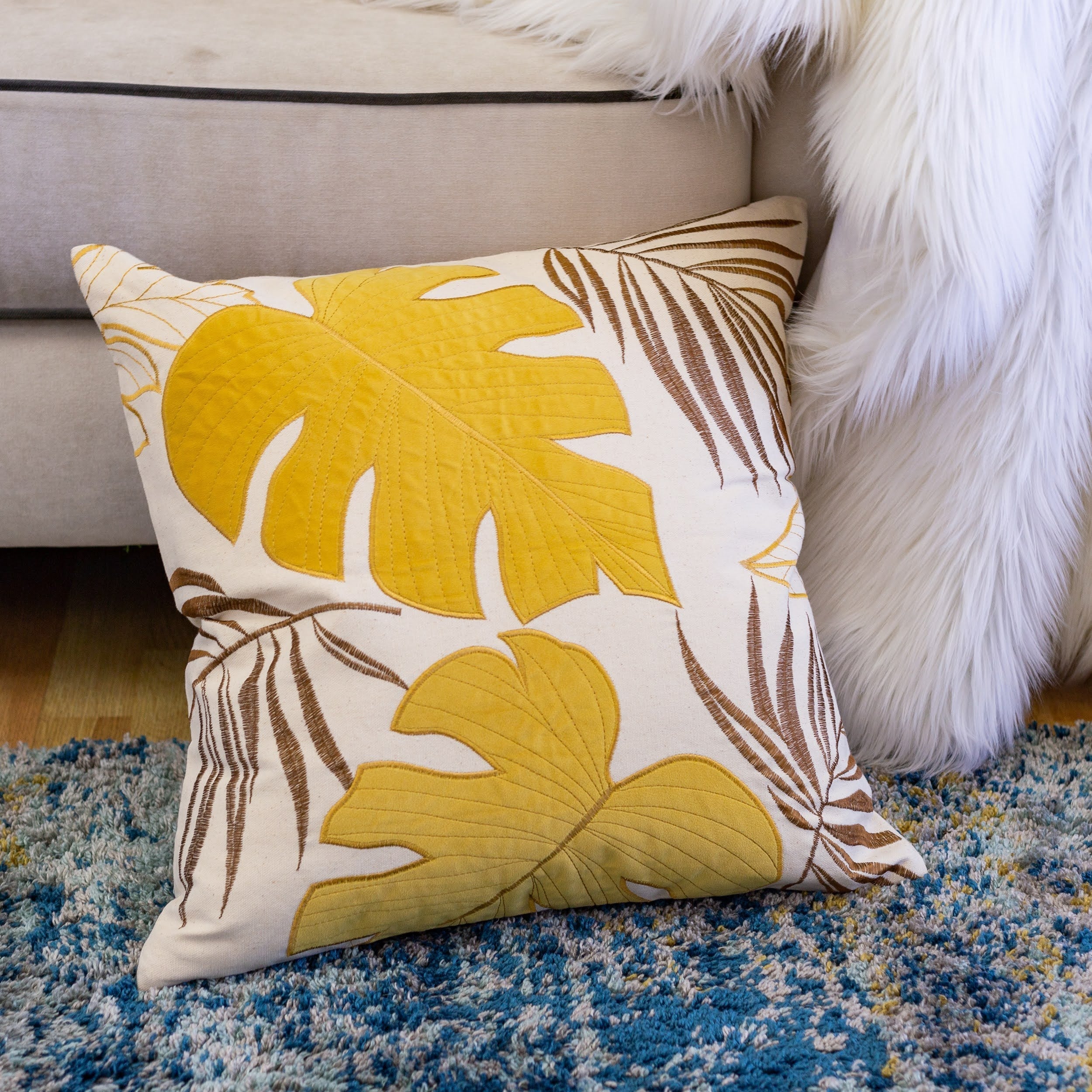 Monstera 20x20 Outdoor Throw Pillow