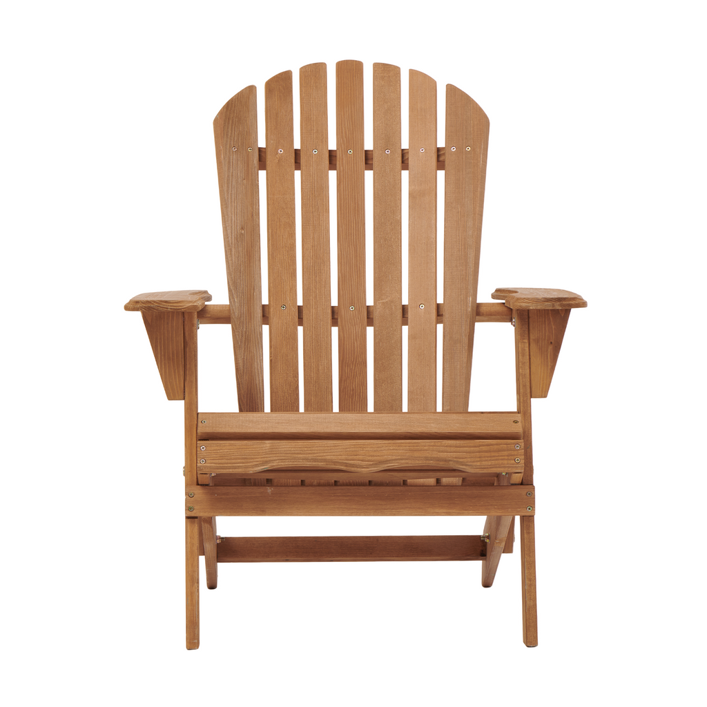 Outdoor Wooden Folding Adirondack Chair, Set of 2