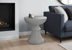 Modern Transitional Pedestal Indoor Outdoor Accent Table