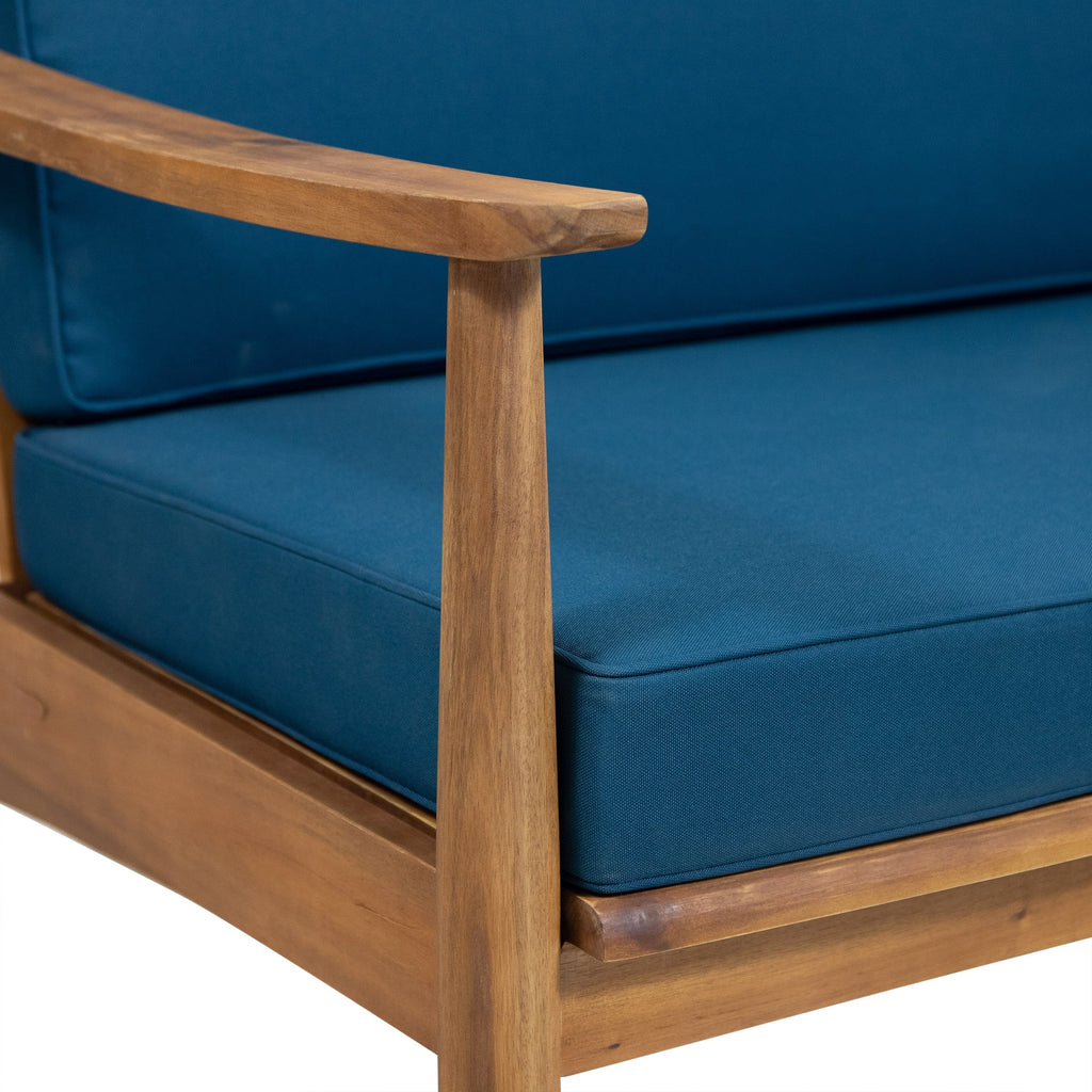Ellsworth Outdoor Acacia Wood Club Chair