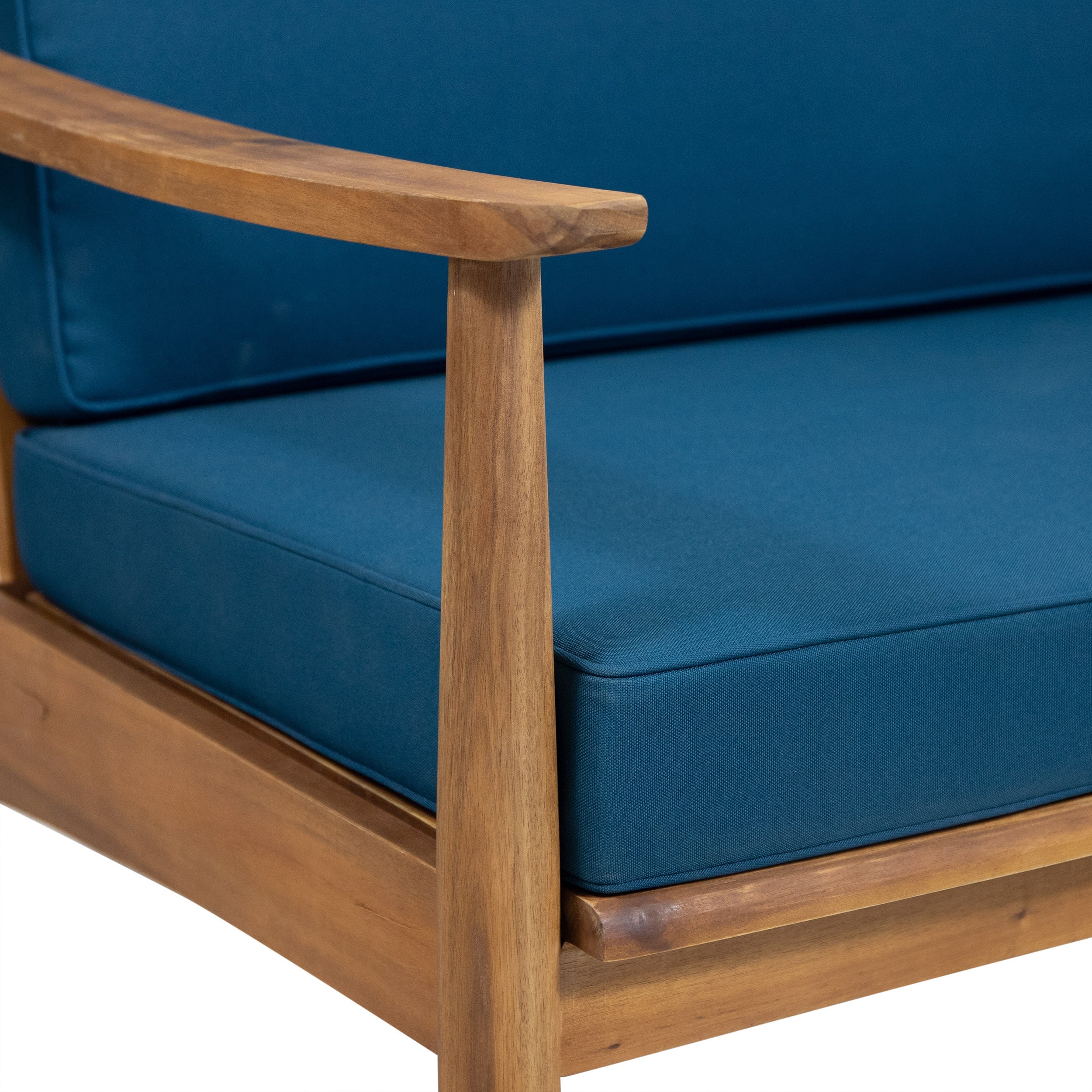 Ellsworth Outdoor Acacia Wood Club Chair