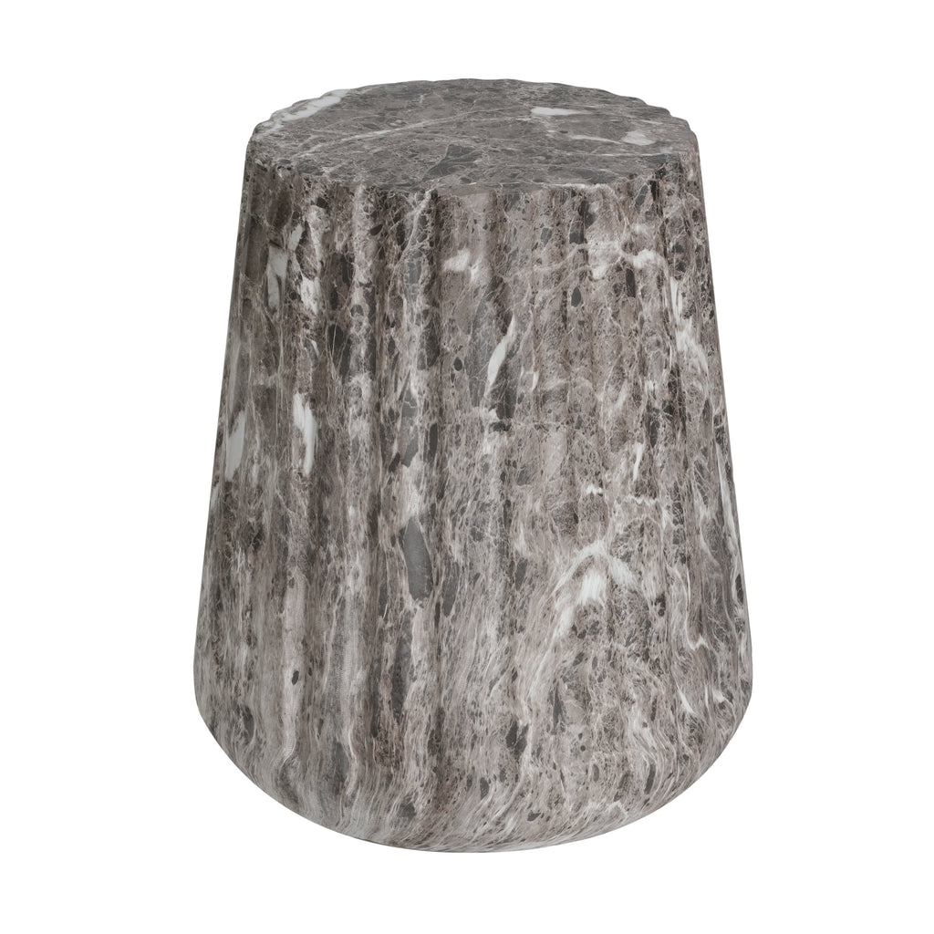 Outdoor Cleme Carved Side Table