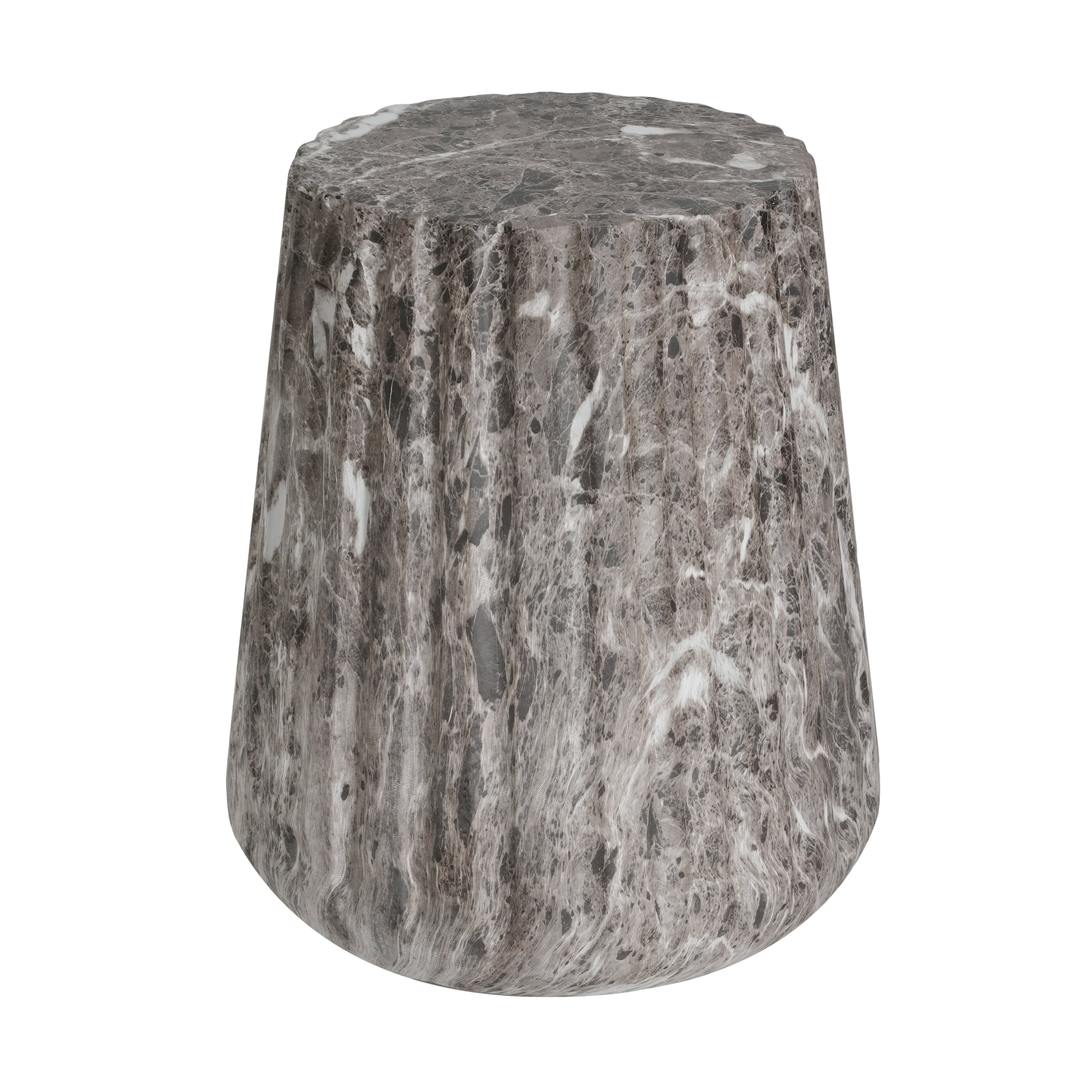 Outdoor Cleme Carved Side Table