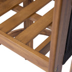 Matera Outdoor Wood & Rope Barstools, Set of 2