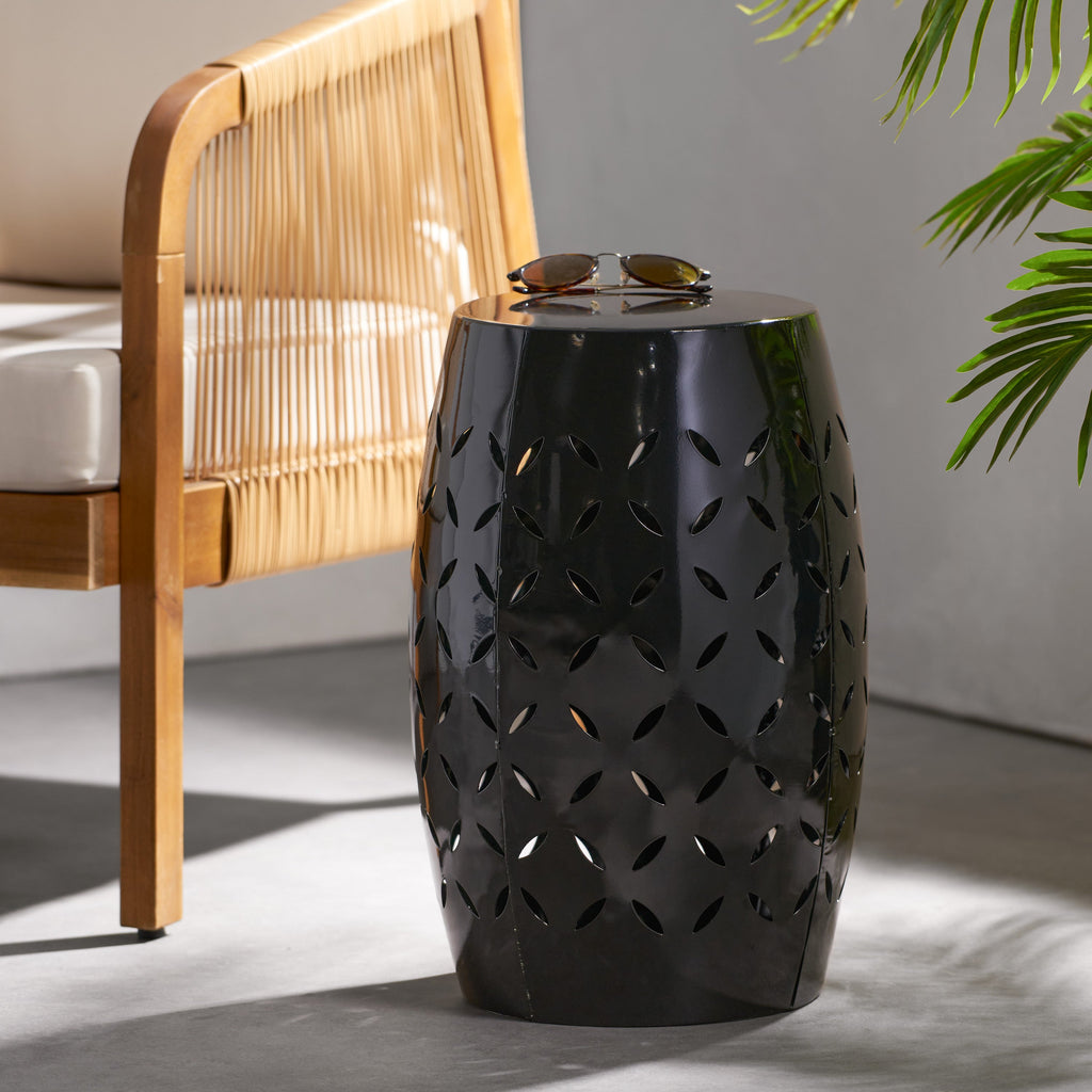 Lilac Outdoor Metal Cutout Accent Table