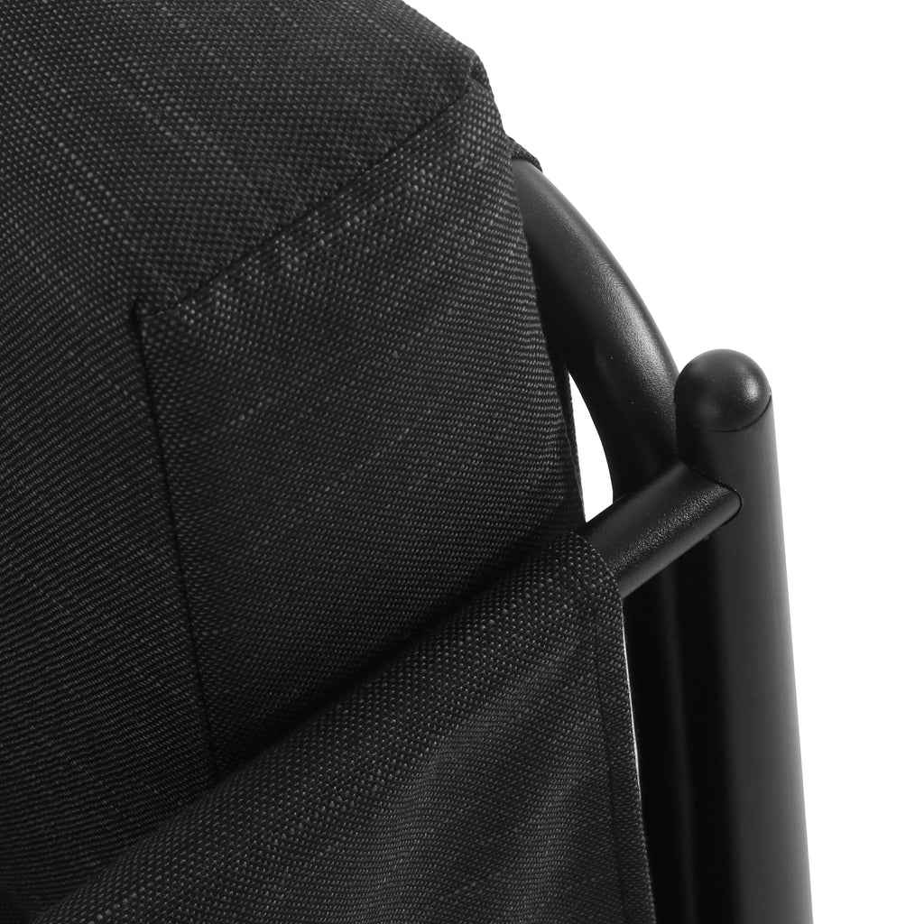 Outdoor Club Chair with Tapered Legs and Back Cushion