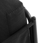 Outdoor Club Chair with Tapered Legs and Back Cushion