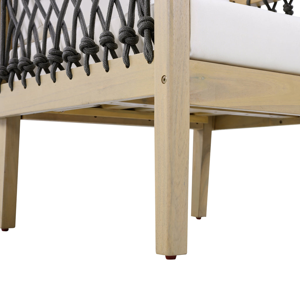 Millie Outdoor Acacia Wood Club Chair
