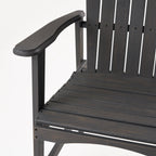 Outdoor Weather Resistant Acacia Wood Adirondack Dining Chairs, Set of 2
