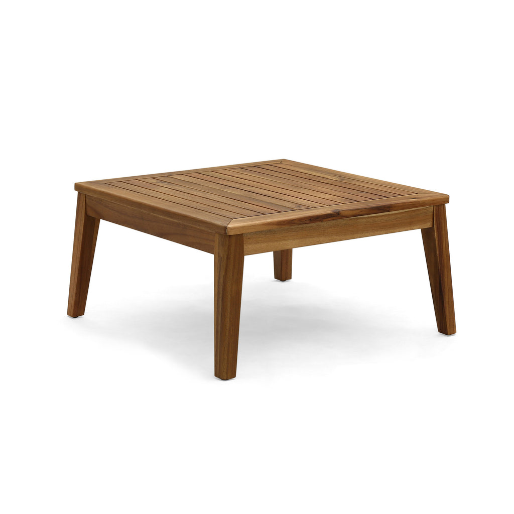 Grenada Outdoor Acacia Wood U-Shape Armless Sectional Sofa