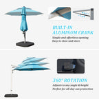 Round Cantilever Umbrella with Center Pole, Base Not Included