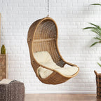 Berrien Outdoor/Indoor Wicker Hanging Swing Chair with 8-Foot Chain