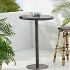 Outdoor 26" Round Rattan Bar Table