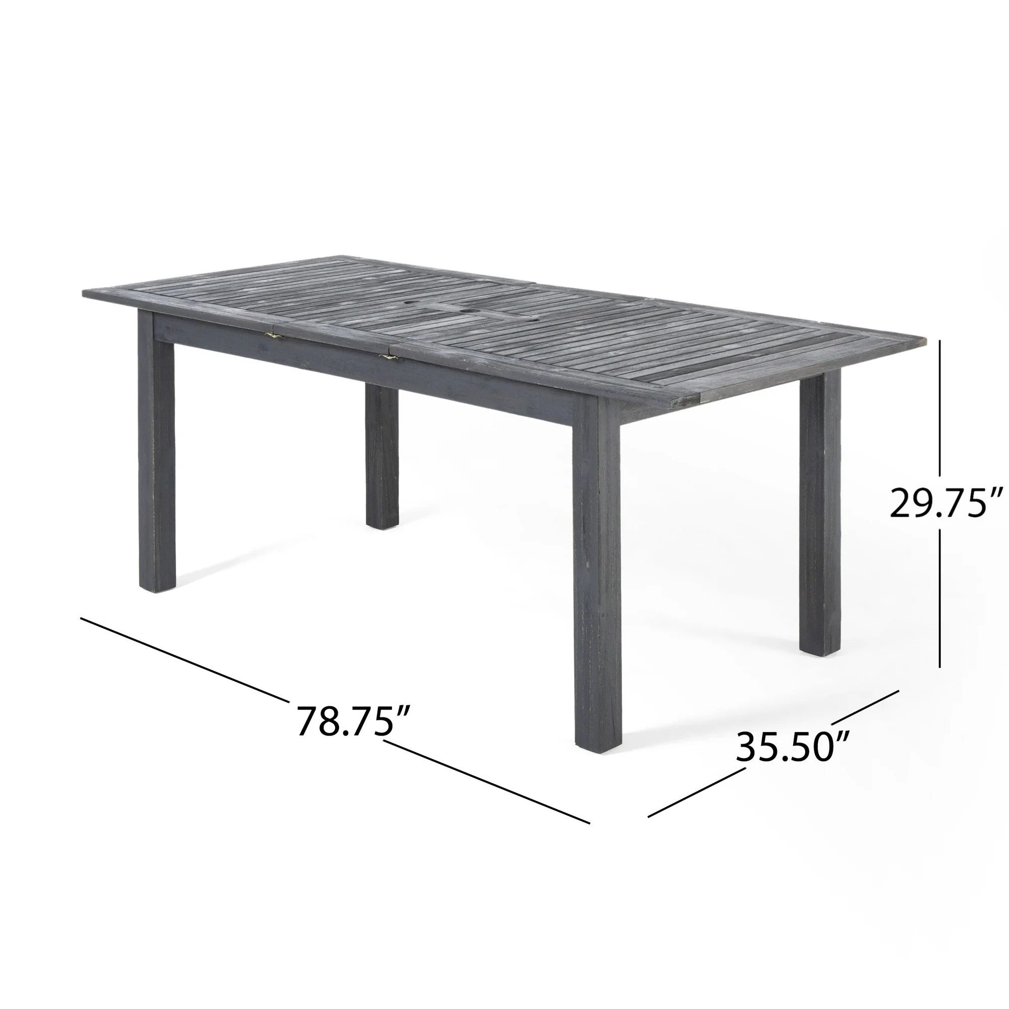 Acacia Wood 7-Piece Expandable Outdoor Dining Set