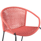 Quilla Indoor Outdoor Stackable Rope Dining Chairs, Set of 2