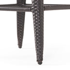 Liden Outdoor Modern PE Rattan Swivel Barstool with Tapered Legs
