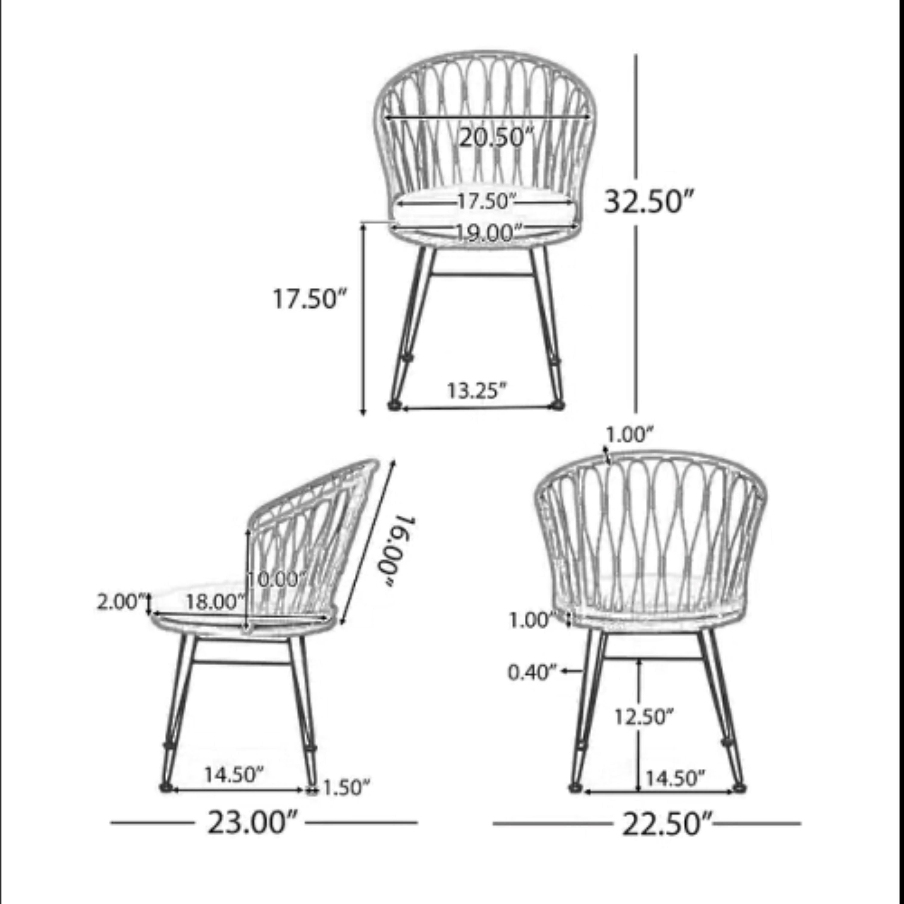 Tavon Outdoor Chair, Set of 2