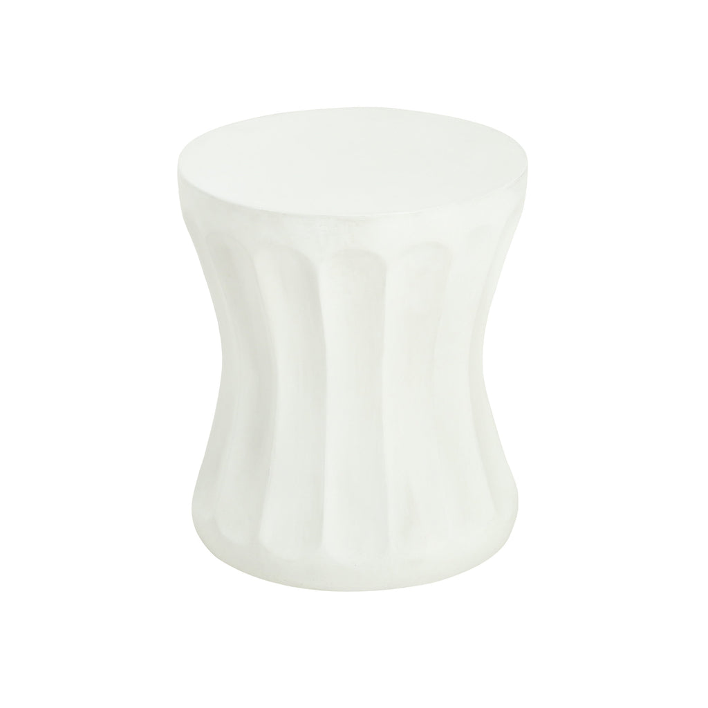 Athena Column Outdoor Round Concrete Side Table