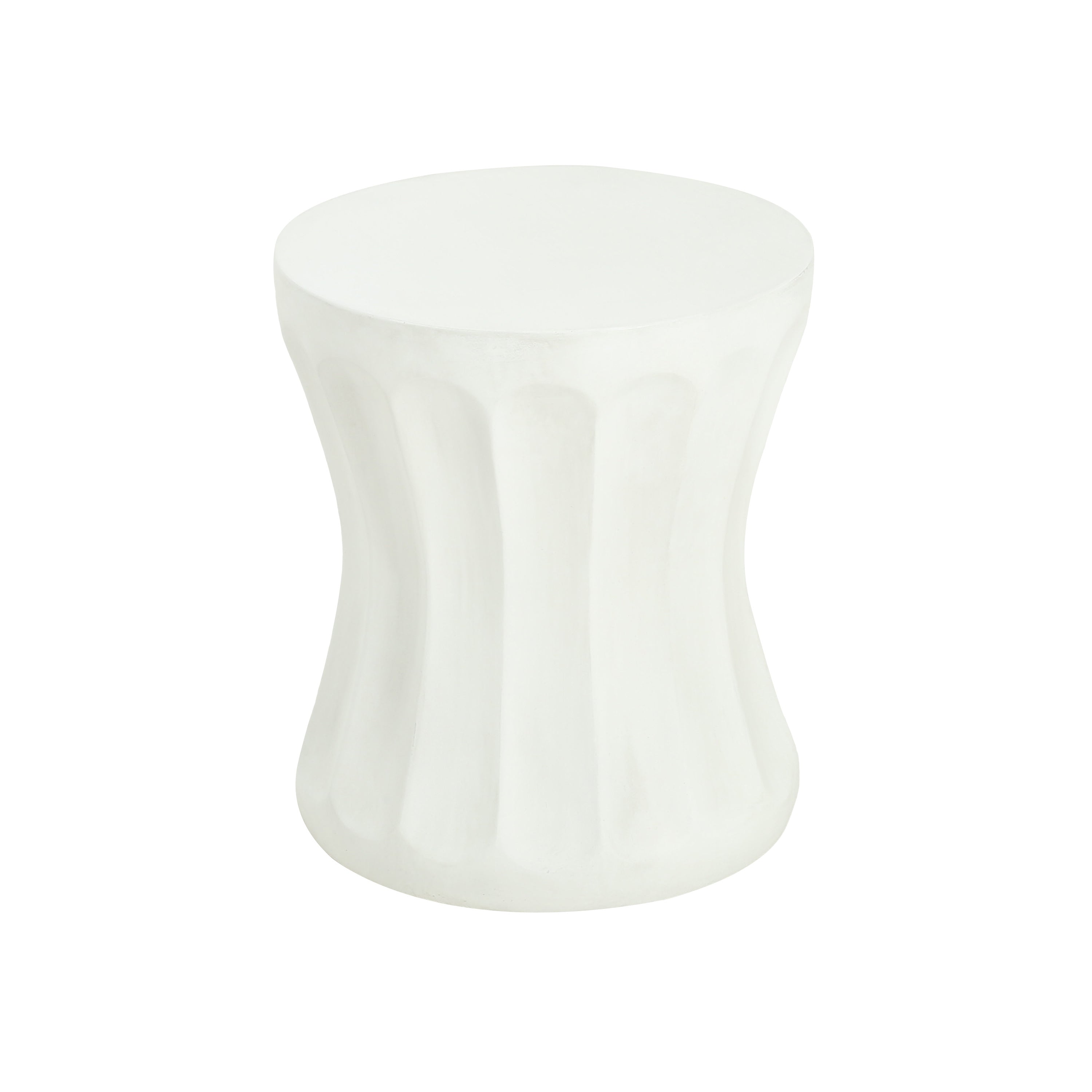 Athena Column Outdoor Round Concrete Side Table