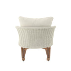 Contemporary Minimalist Wicker Rocking Chair with Cushions