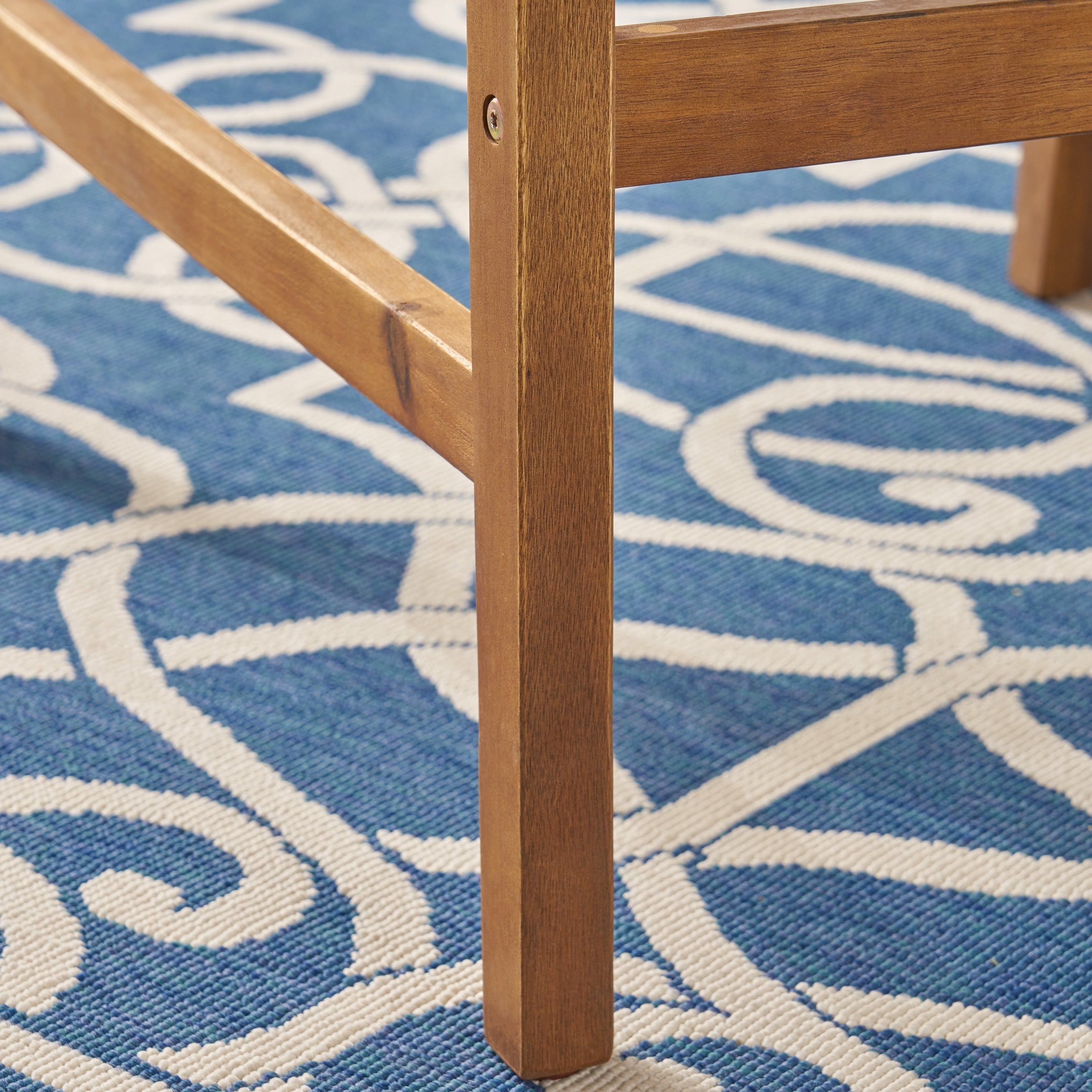 Perla Outdoor Acacia Wood Barstools, Set of 2