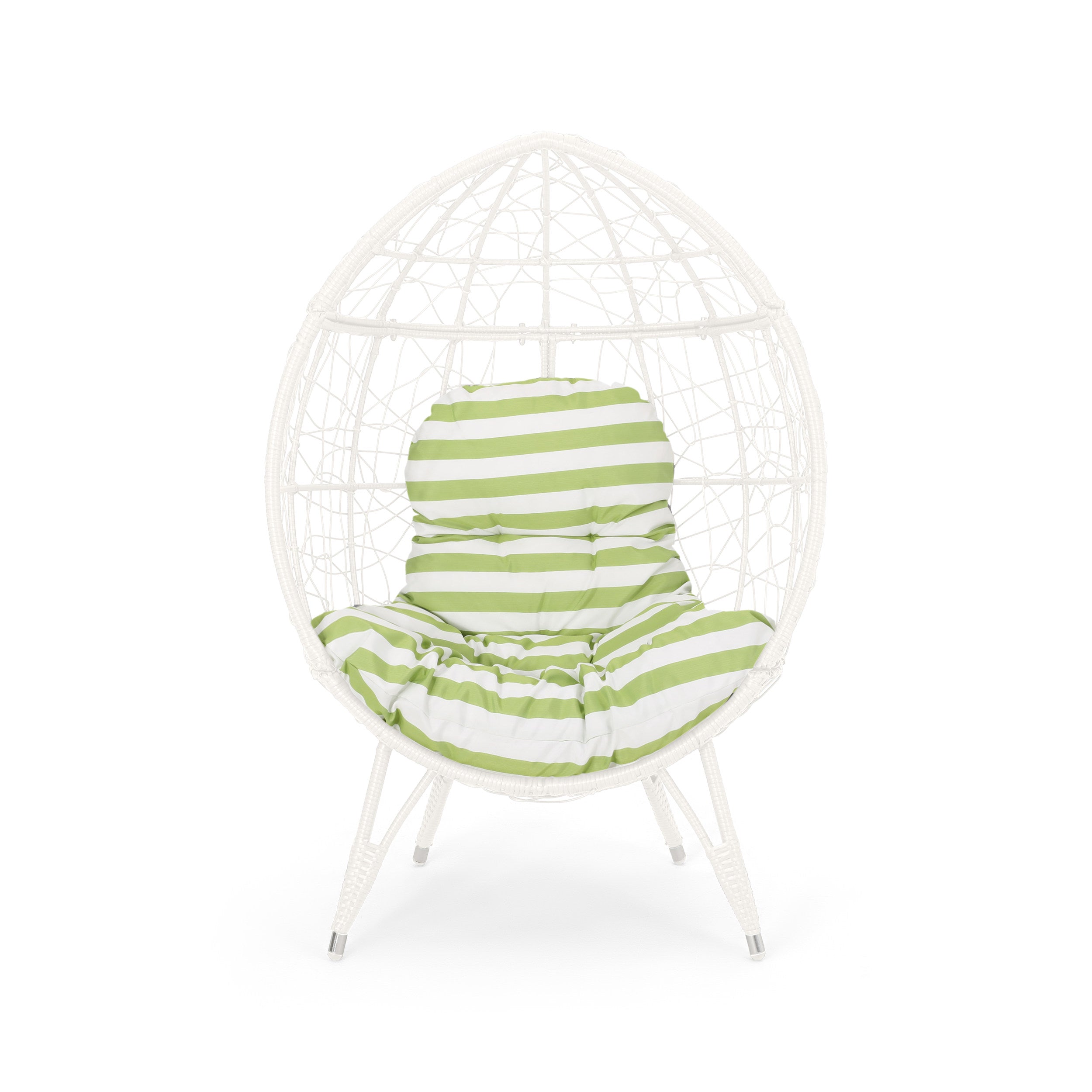 Outdoor Chair with Teardrop Shape and Mesh Design