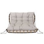 Arruda Outdoor Wicker Porch Swing with Cushions