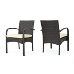 Cordoba Outdoor Wicker Dining Chairs, Set of 2
