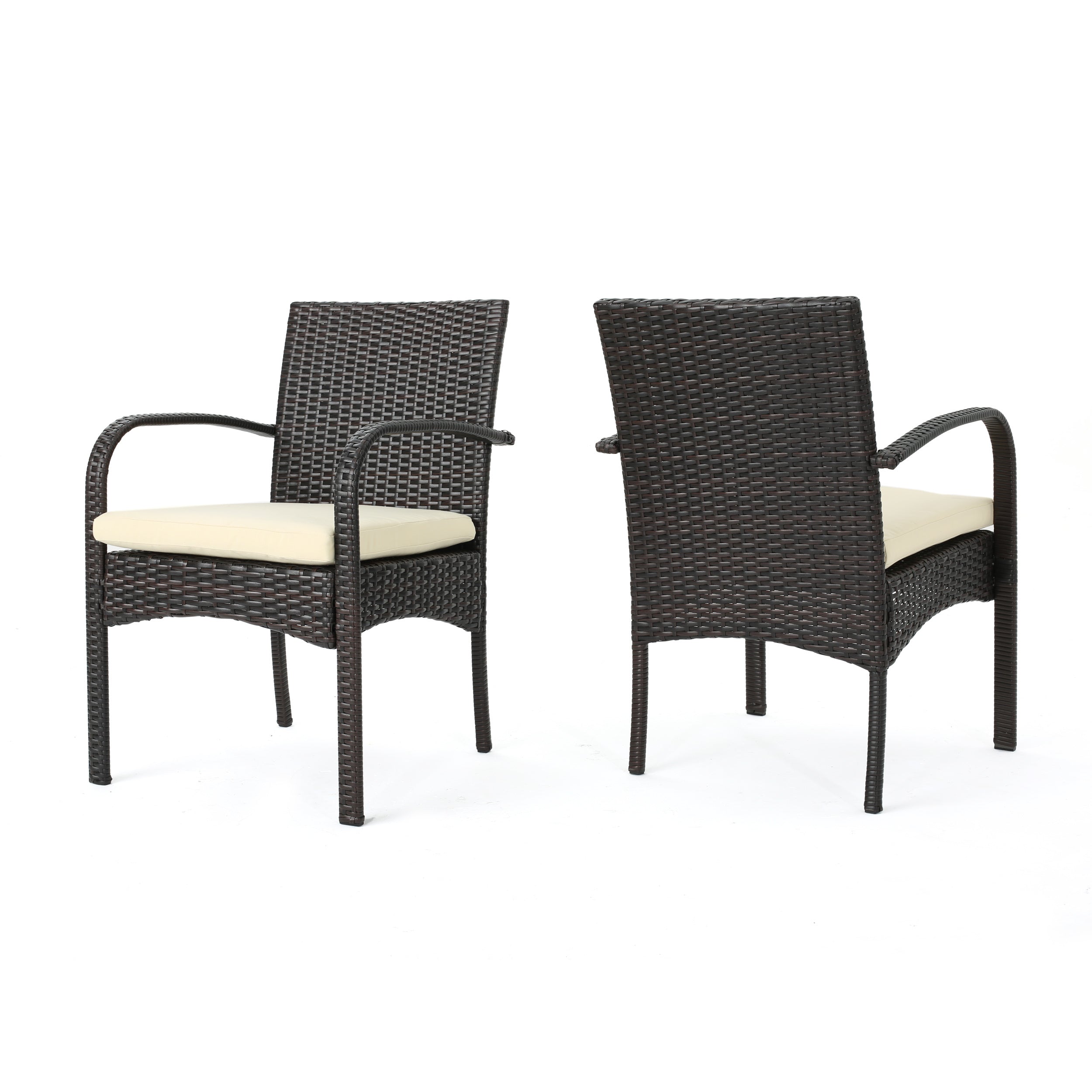 Cordoba Outdoor Wicker Dining Chairs, Set of 2