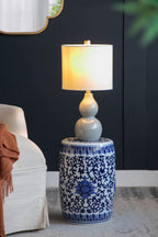 Outdoor Small Porcelain Stool with Dazzling Pattern