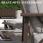 Marisol 5 Piece Metal Patio Furniture Set with 3 Seater Sofa