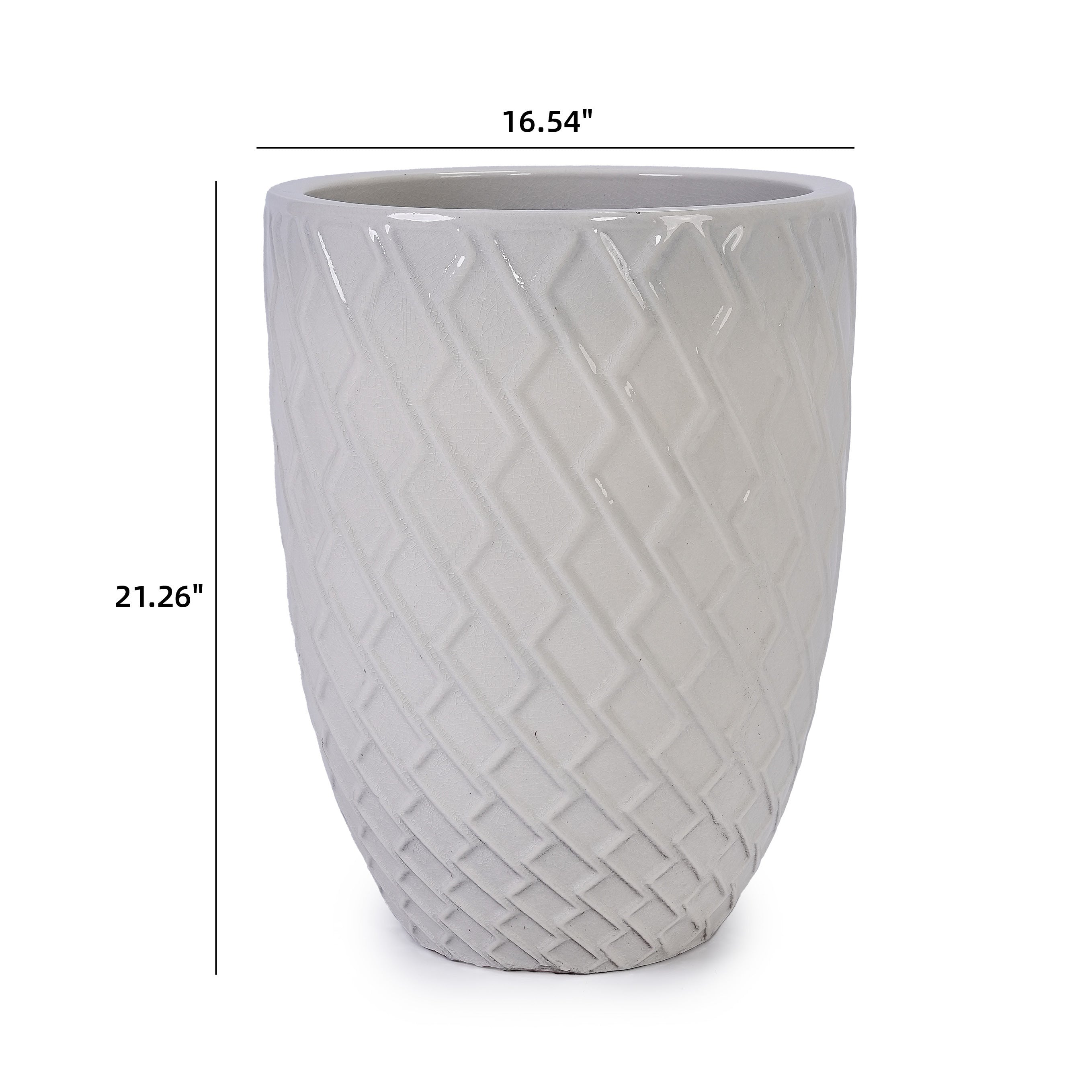 Elan Handmade White Ceramic Planter