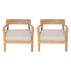 Mallorca Acacia Wood Club Chair With Seat Cushion
