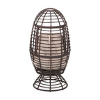 Lazulite Outdoor Egg Chair with Water-Resistant Cushion and Swivel Function