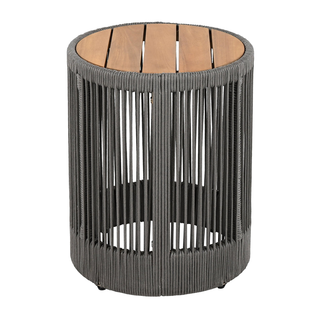Sundara Outdoor Coffee & Side Table Set with Woven Rope Design