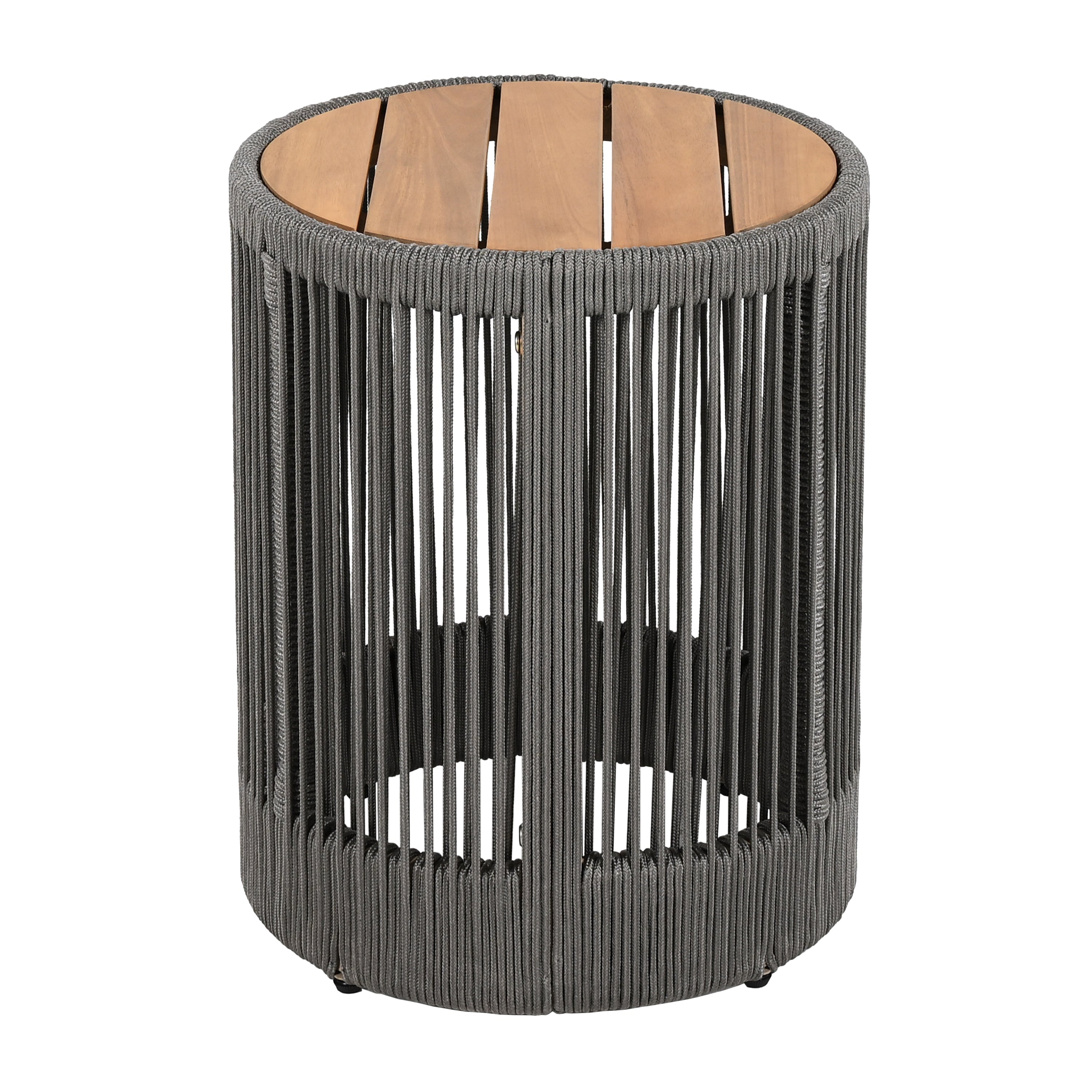 Sundara Outdoor Coffee & Side Table Set with Woven Rope Design