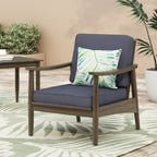 Ellsworth Outdoor Acacia Wood Club Chair