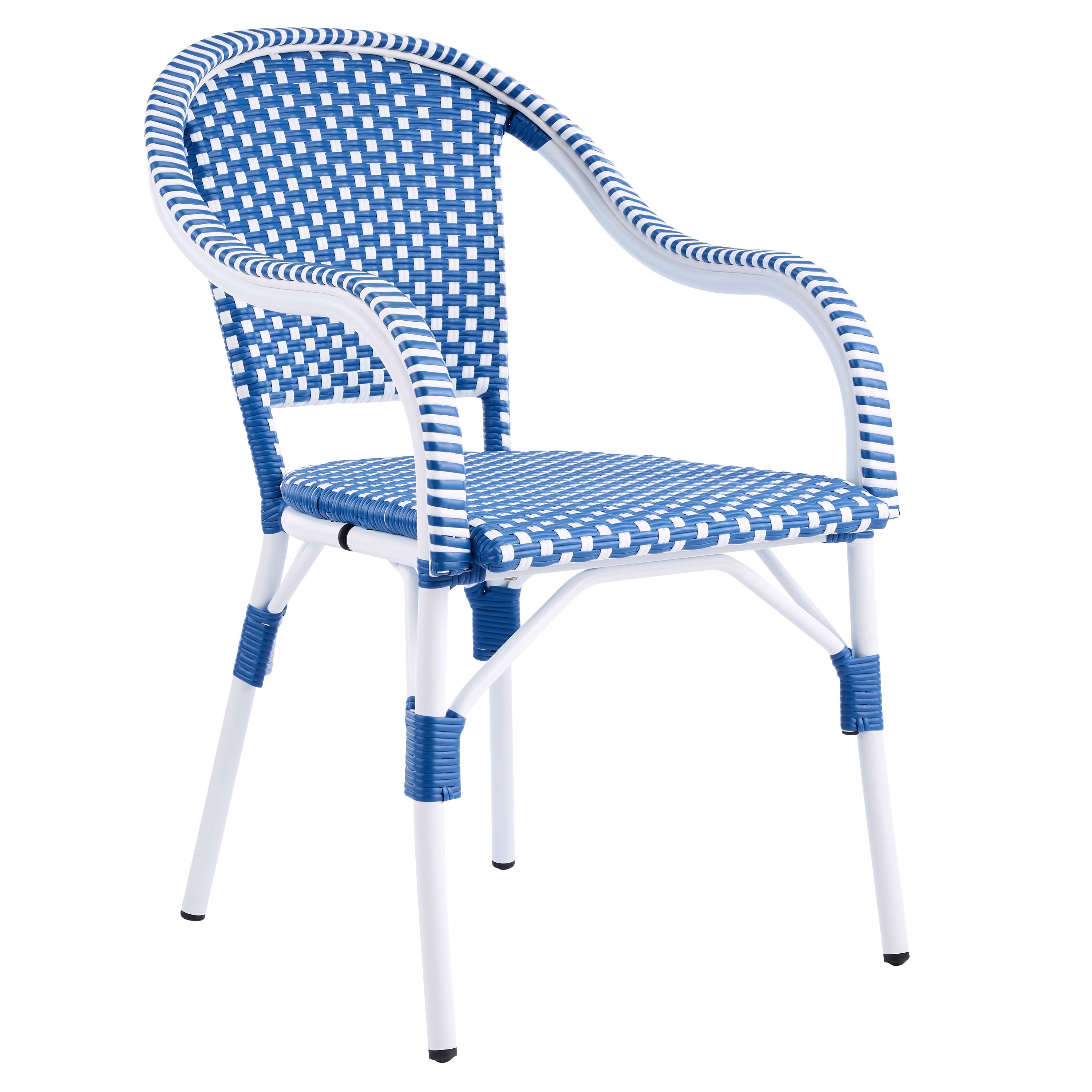 French Bistro Wicker Outdoor Dining Chair, Set of 2