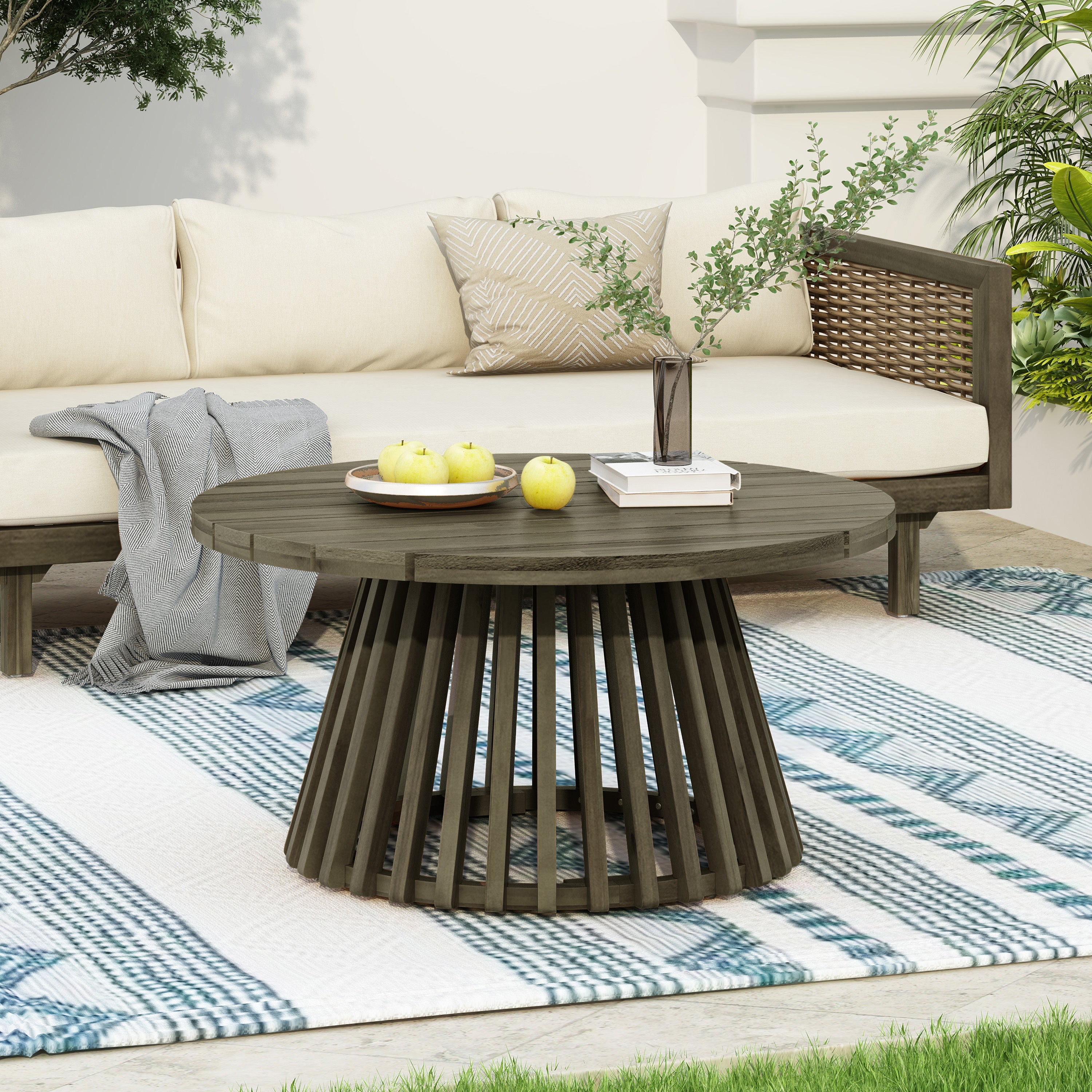 Tidewell Outdoor Acacia Wood Coffee Table