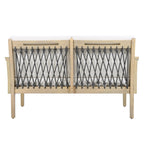 Millie Outdoor Acacia Wood Loveseat & Coffee Table Set